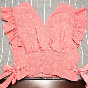 Pink Polka Dot Blouse